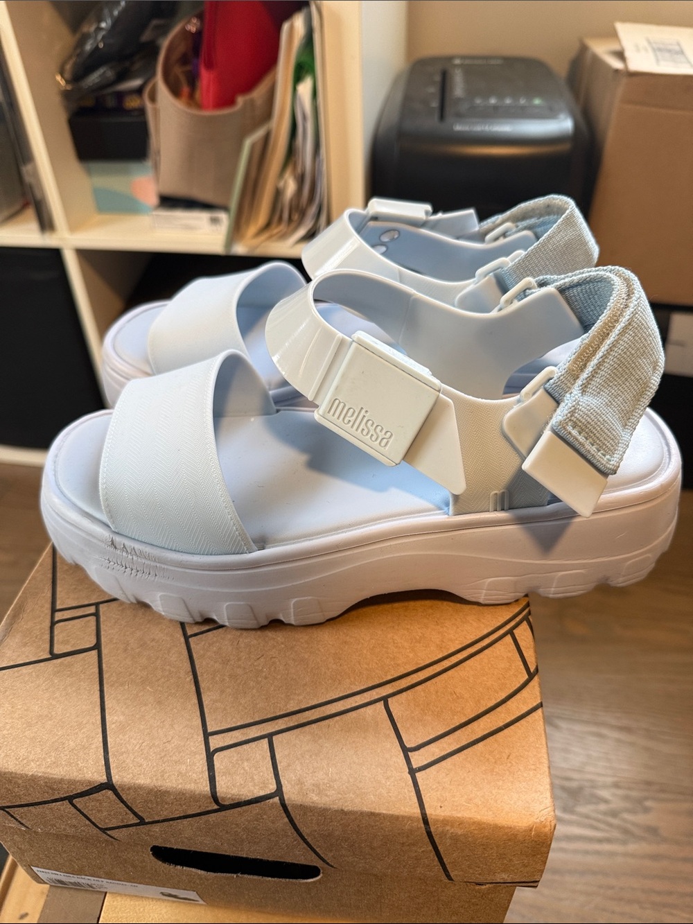 Melissa Light Blue Kick Off Sandals, size 9 - Picture 5 of 11